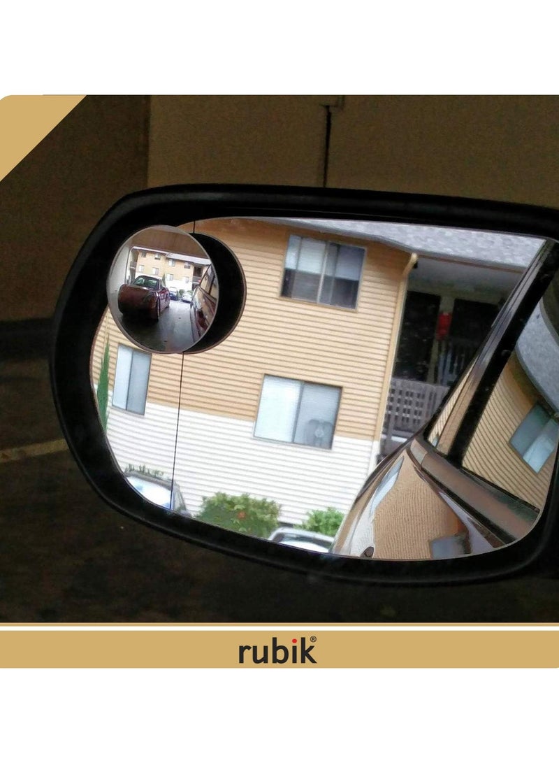 New Driver on Board Vinyl Sticker with Blind Spot Mirror, Reflective New Driver Car Sign Caution for Beginner New Car SUV Van Drivers (Large 15x15cm)