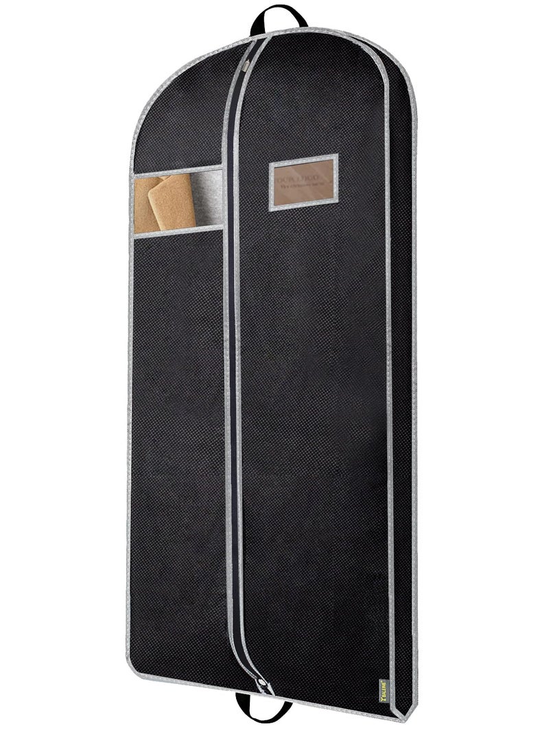 Baleine BALEINE 1PK Heavy Duty Garment Bag with Shoe Storage Travel Bag for Dresses Suit Coats Travel Essential 54 Black
