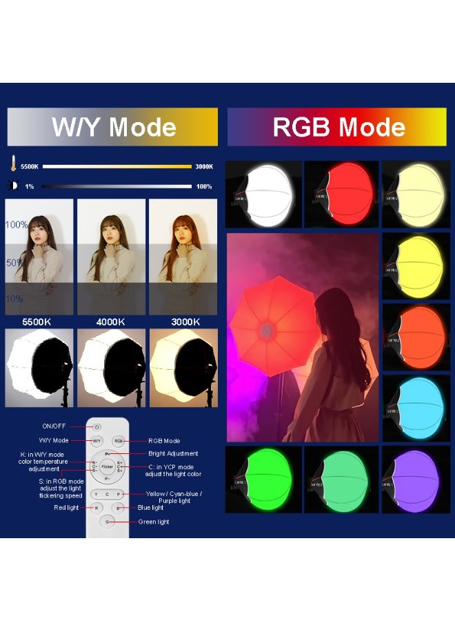 FX Studio 65cm Lantern Softbox Lighting Kit – 200W Bi-Color with Remote Softbox+Stands+Bag - Image 4