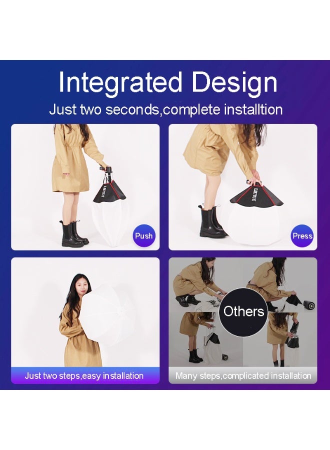 FX Studio 65cm Lantern Softbox Lighting Kit – 200W Bi-Color with Remote Softbox+Stands+Bag - Image 3