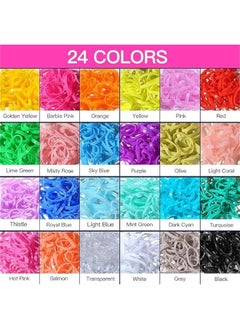 MOXO Elastic Hair Bands 24 Colors 2000 Pcs Mini Hair Rubber Bands with Organizer Box Soft Small Girl Hair Ties Colorful Baby Rubber Bands Set with Hair Tail Tools Rat Tail Comb for Kid  - Image 2