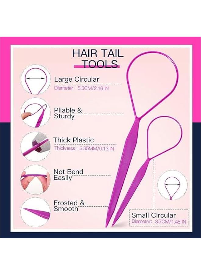MOXO Elastic Hair Bands 24 Colors 2000 Pcs Mini Hair Rubber Bands with Organizer Box Soft Small Girl Hair Ties Colorful Baby Rubber Bands Set with Hair Tail Tools Rat Tail Comb for Kid - Image 4