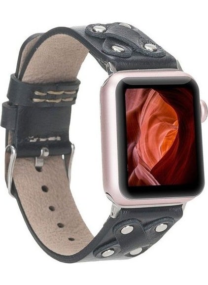 BOULETTA - IW-42E-RST1 Silver Trok Cross Apple Watch Compatible Band - Image 1