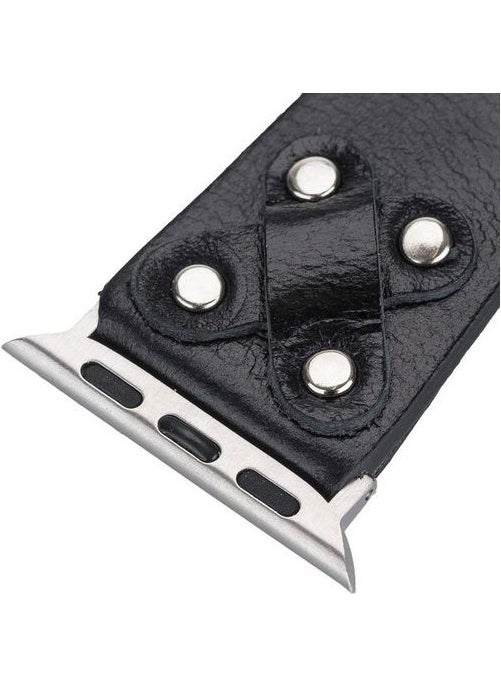 BOULETTA - IW-42E-RST1 Silver Trok Cross Apple Watch Compatible Band - Image 1