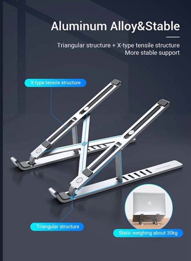 Foldable Laptop Stand 247x95x210mm Silver - Image 3