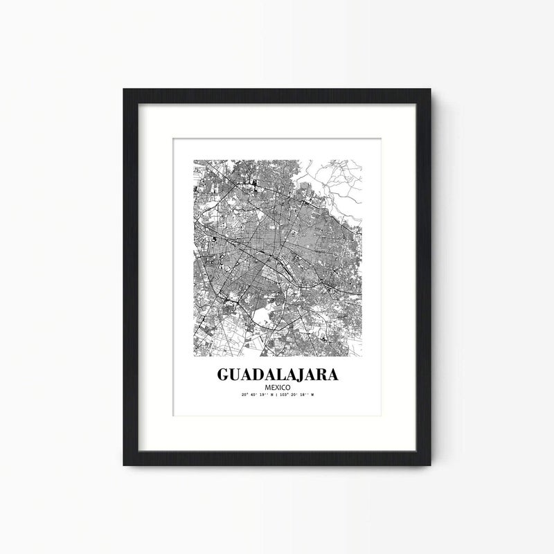 Eleville 8X10 Unframed Guadalajara Mexico City View Abstract Road Modern Map Art Print Poster Wall Office Home Decor Minimalist Line Art Hometown Housewarming wgn334 - Image 4