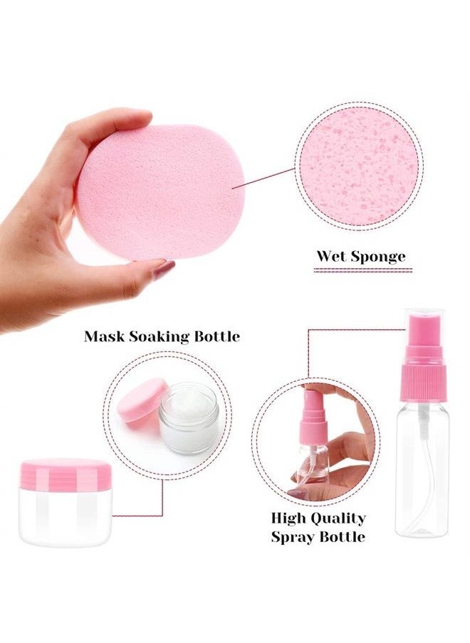 anezus 11 Pcs DIY Facial mask Mixing Tool Kit with Bowl Stick Spatula Silicone Brush Spray Bottle Puff Soaking Bottle Gauges 