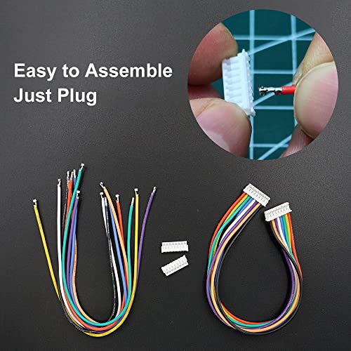 elechawk ZH 1.5MM Connectors and 28AWG Pre-Crimped Silicone Cables kit Compatible with JST ZH 1.5 Connector 2/3/4/5/6/7/8/9/10 Pin Housing Adapter Cable with Length of 160mm (6.3inch) Wire - Image 3