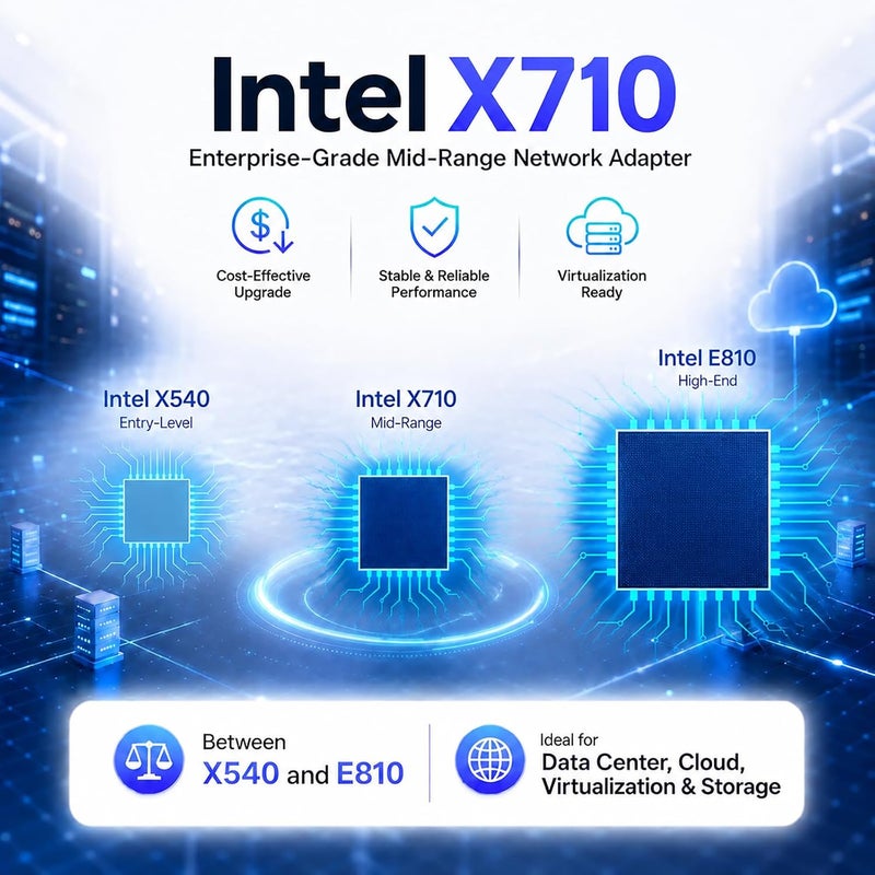 بطاقة شبكة GLOTRENDS ST7223 10G RJ45 إيثرنت مع وحدة تحكم Intel X710، واجهة PCIE 3.0 X8، تدعم نظام التشغيل Windows 11/10/ Windows Server/Linux/ESX/VMware ESXi (لا تدعم نظام التشغيل Mac OS) - Image 5