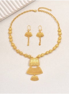GOLDMAX 21k Gold Plated Necklace & Earrings Jewelry Set For Women  - Image 3