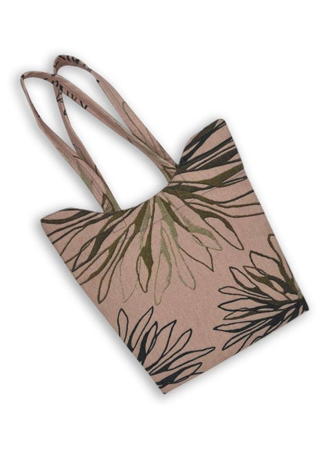 Tree Leaves Casual Printed Linen Tote Bag W230018B