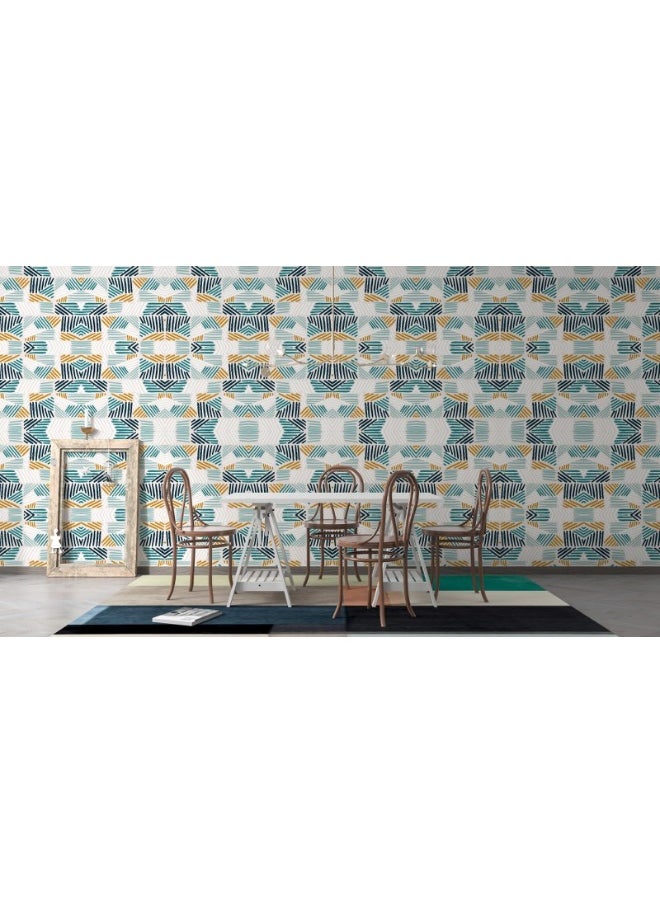 Home Gallery - Topiary With Blue Fabric Wallpaper Covers An Area ​​Up To 4.2Mx3M With Adhesive  And Smoothing Tool - Image 1