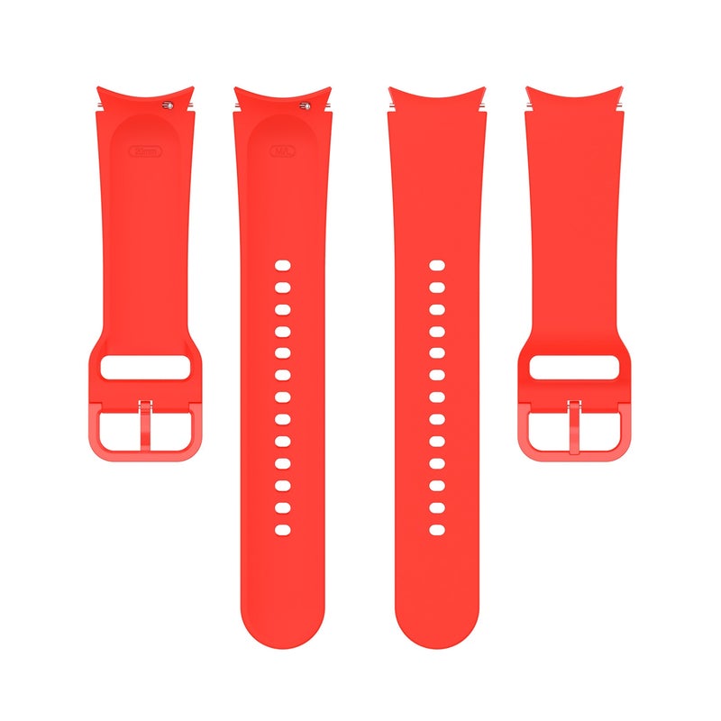 Replacement Strap For Samung Galaxy Watch4 40mm / 44mm Silicone Flat Buckle Watch Band(Red) - Image 2