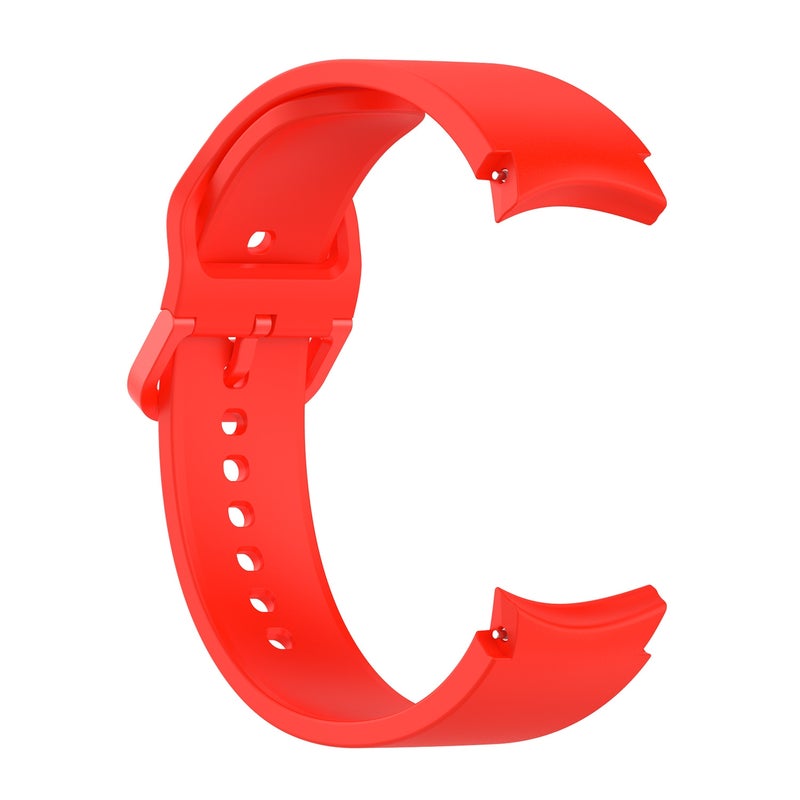 Replacement Strap For Samung Galaxy Watch4 40mm / 44mm Silicone Flat Buckle Watch Band(Red) - Image 3