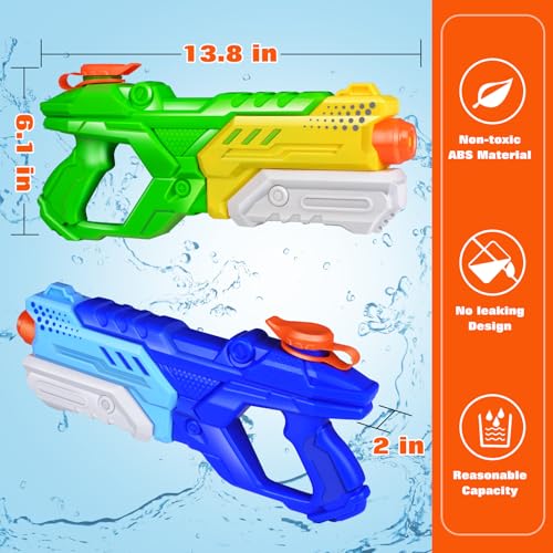 Quanquer 600cc Water Guns for Kids Adults 4 Pack Super Squirt Blasters Soaker with Long Range High Capacity Pump Action Summer Swimming Beach Outdoor Water Fighting Play Pool Toys for Boys Girls - Image 5