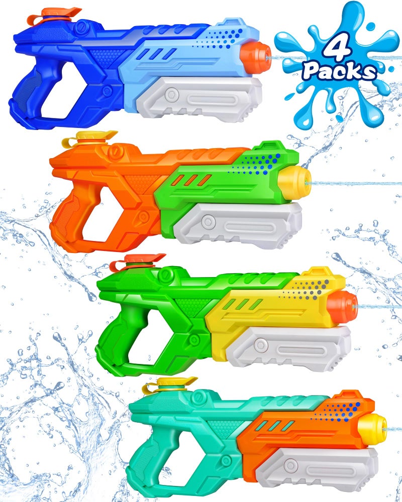 Quanquer 600cc Water Guns for Kids Adults 4 Pack Super Squirt Blasters Soaker with Long Range High Capacity Pump Action Summer Swimming Beach Outdoor Water Fighting Play Pool Toys for Boys Girls - Image 3