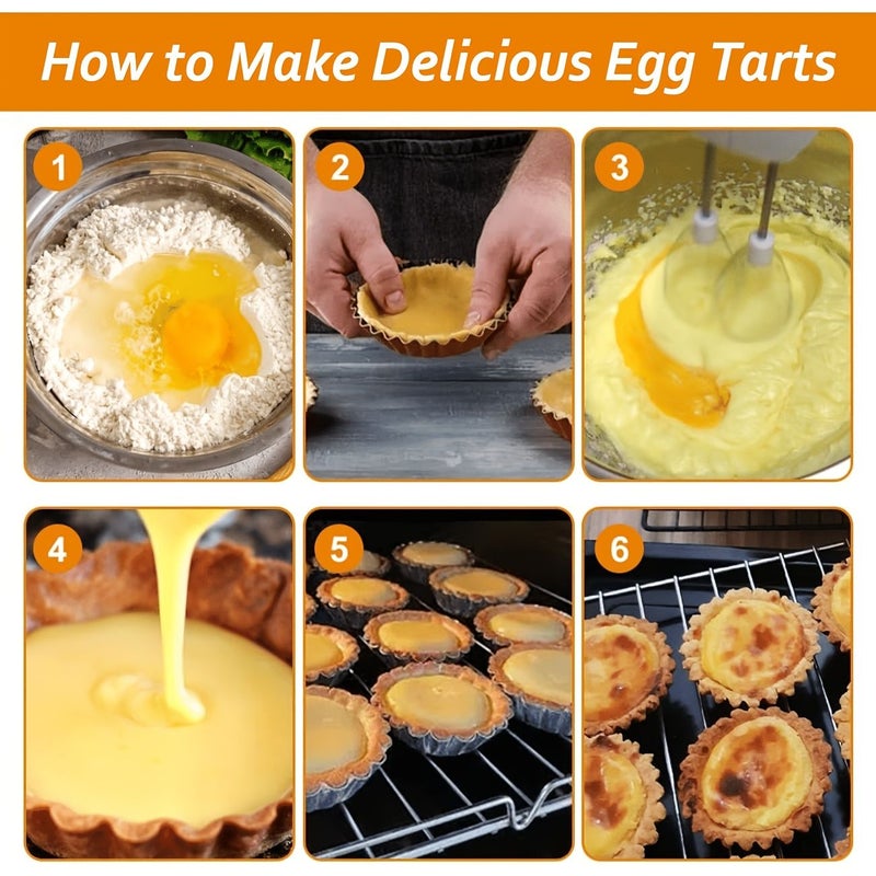 10pcs Aluminum Egg Tart Molds Nonstick Lace Chrysanthemum Cups For Baking Pastries Desserts Cake Accessories Mini Molds DIY - Image 2