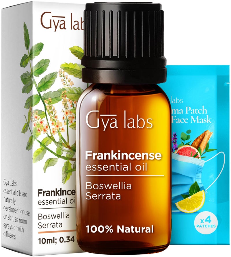 Gya Labs Frankincense Essential Oil - 0.34 Fl Oz - for Hair, Skin, Diffuser, Aromatherapy & DIY Candle Making Scent - Image 1