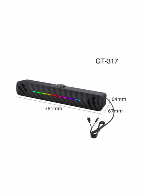 GAMMA GT-317 Gaming RGB usb pc speaker with lights