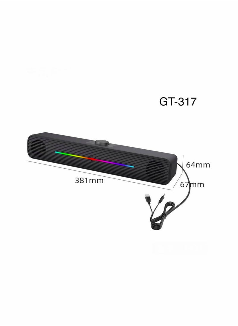 Gamma - GAMMA GT-317 Gaming RGB usb pc speaker with lights - Image 1