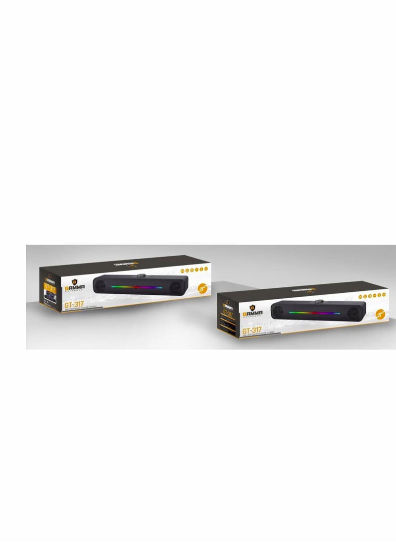 Gamma - GAMMA GT-317 Gaming RGB usb pc speaker with lights - Image 1