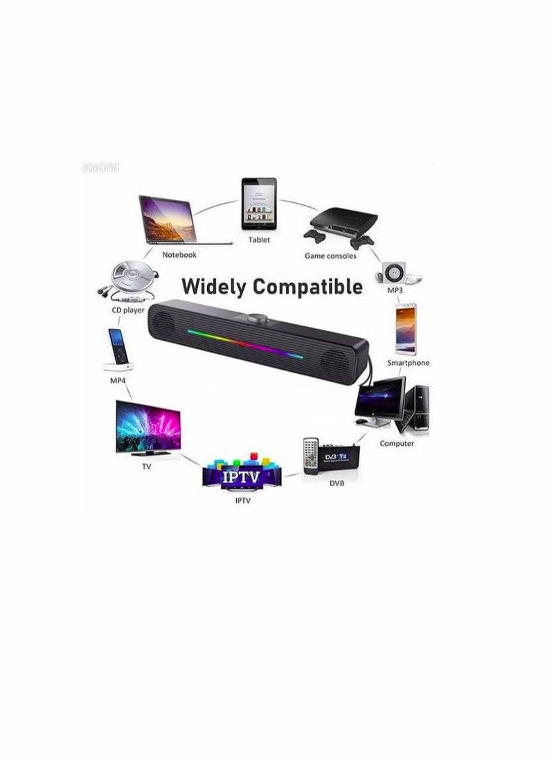 Gamma - GAMMA GT-317 Gaming RGB usb pc speaker with lights - Image 1