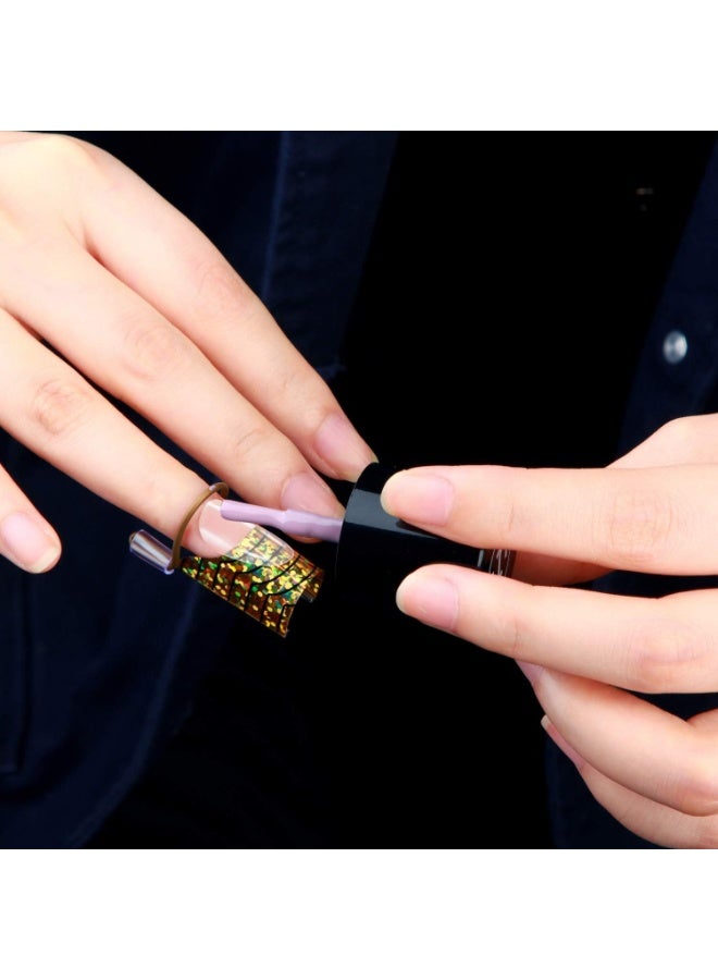 SYOSI Nail Extension Form Set, Reusable Nail Tips Guide for Acrylic & UV Gel Application, Salon-Grade Protector Stickers for DIY Manicures at Home, Universal Sizing (20-Piece, Gold & Silver) - Image 5