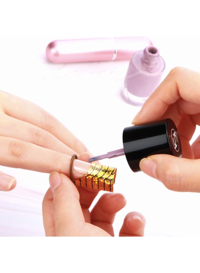 SYOSI Nail Extension Form Set, Reusable Nail Tips Guide for Acrylic & UV Gel Application, Salon-Grade Protector Stickers for DIY Manicures at Home, Universal Sizing (20-Piece, Gold & Silver) - Image 4