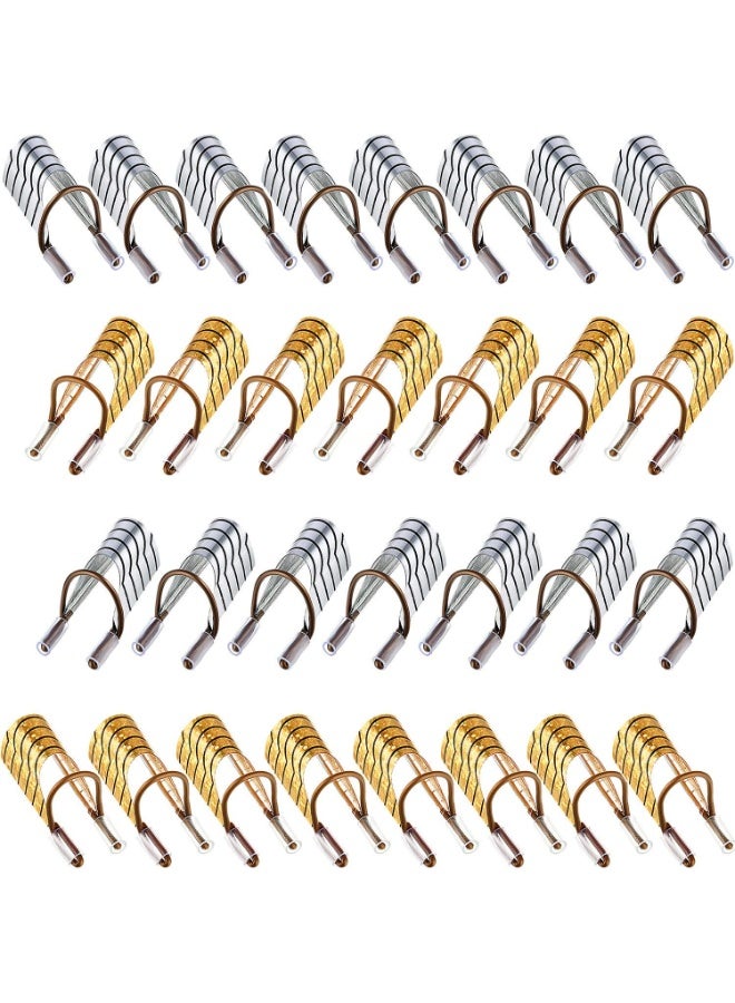 SYOSI Nail Extension Form Set, Reusable Nail Tips Guide for Acrylic & UV Gel Application, Salon-Grade Protector Stickers for DIY Manicures at Home, Universal Sizing (20-Piece, Gold & Silver) - Image 1