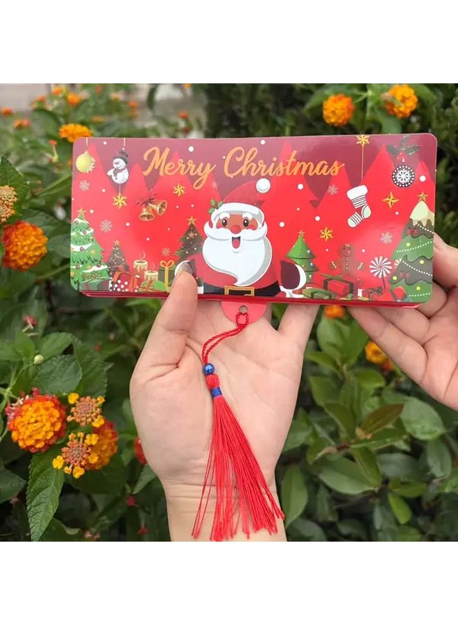 Green Christmas Cash Bag And Gift Card Holder With 10 Compartments - Image 5