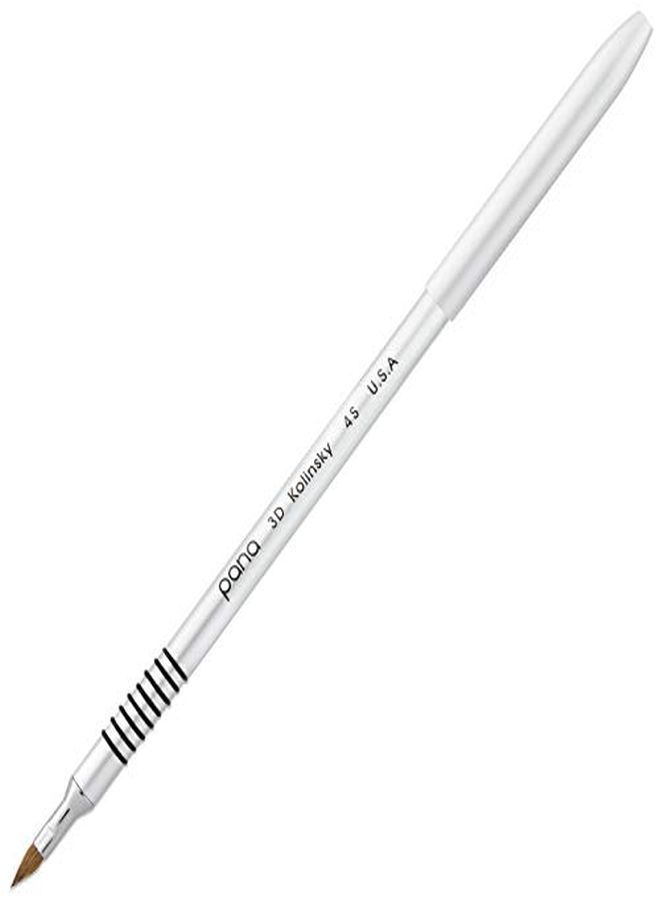 Pana Usa 3D Kolinsky Nail Art Brush - Non-Slip Handle Acrylic Nail Art Brush Sculpture Brush (Size 4, Aluminium Silver) - Image 1