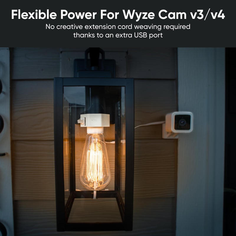 Wyze Lamp Socket Power Adapter for Wyze Cam v3/v4 (Camera Sold Separately) - Image 2