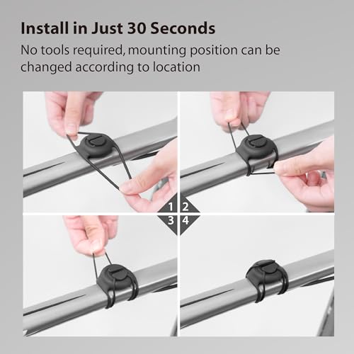 BONE حزام تتبع الدراجة BONE Air Tracker Tag، غلاف GPS مخفي للدراجة لعلامة Apple، حافظة سيليكون خفيفة الوزن ومقاومة للخدوش ومقاومة للماء، قاعدة مقعد مضادة للسرقة للدراجات الجبلية والسكوترات - Image 4