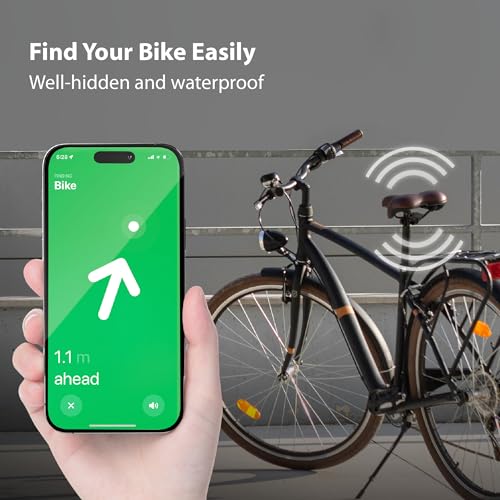 BONE حزام تتبع الدراجة BONE Air Tracker Tag، غلاف GPS مخفي للدراجة لعلامة Apple، حافظة سيليكون خفيفة الوزن ومقاومة للخدوش ومقاومة للماء، قاعدة مقعد مضادة للسرقة للدراجات الجبلية والسكوترات - Image 3