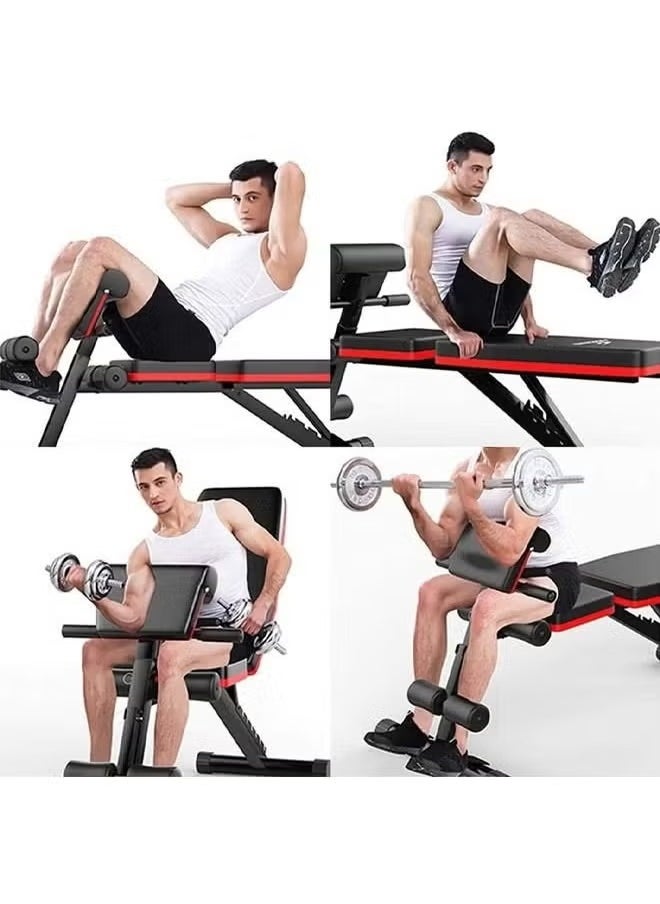 XiuWoo Folding and adjustable multi-use exercise and weight lifting bench, Workout Equipment for Full Body Workout, Bench Press Sit up Incline Flat Decline  - Image 2