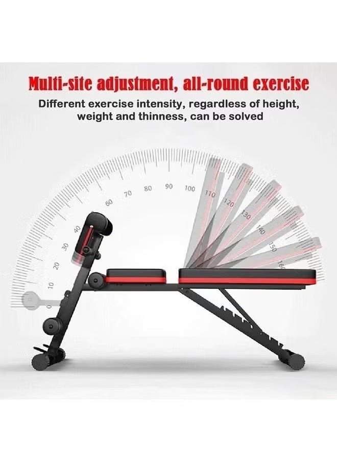 XiuWoo Folding and adjustable multi-use exercise and weight lifting bench, Workout Equipment for Full Body Workout, Bench Press Sit up Incline Flat Decline  - Image 3