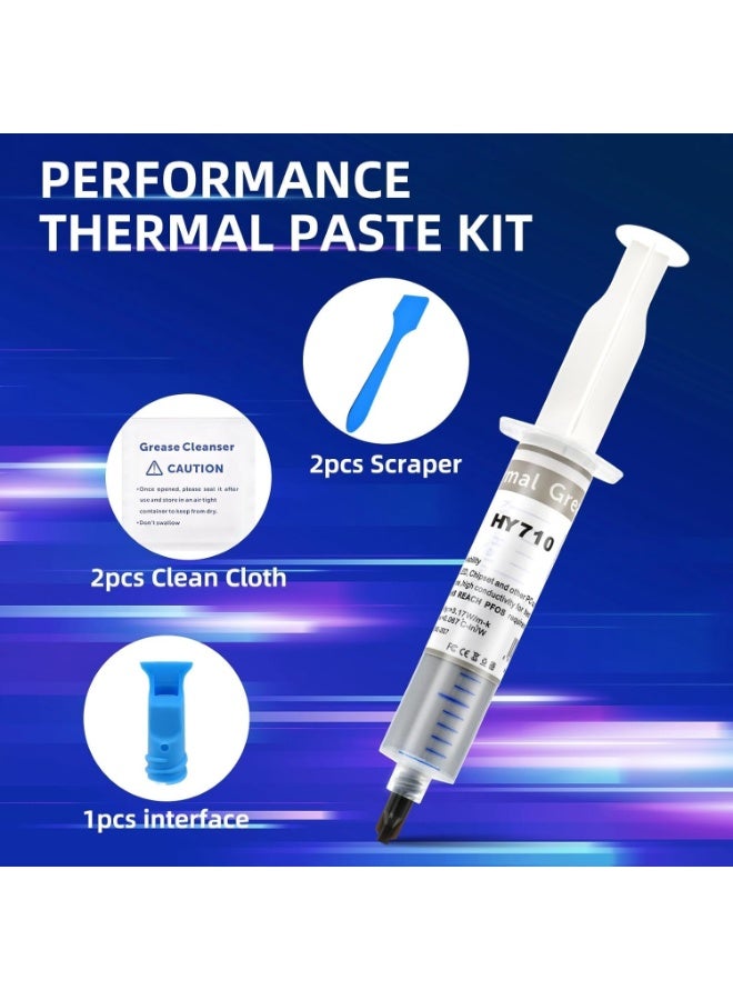YUNSYE Thermal Paste for Processor 0.7oz / 20g HY710 3.17 W/MK Thermal Paste Tube Kit, High-Performance Thermal Compound Paste Silver Silicone Grease Heatsink for CPU, Processor, Computer, PS4 - Image 2