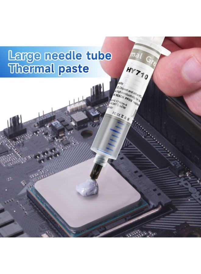 YUNSYE Thermal Paste for Processor 0.7oz / 20g HY710 3.17 W/MK Thermal Paste Tube Kit, High-Performance Thermal Compound Paste Silver Silicone Grease Heatsink for CPU, Processor, Computer, PS4 - Image 3