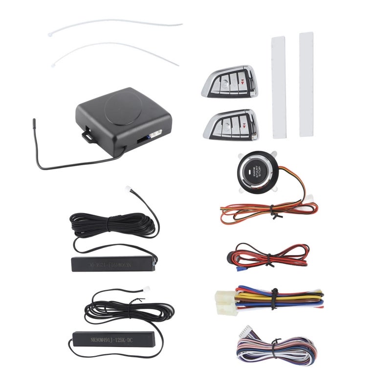 Car Alarm System 12V Fuel Vehicles Improved Security - Intelligent One Button Start Kit Anti Breaking Keyless Entry System for Vehicle Theft Prevention - Image 4