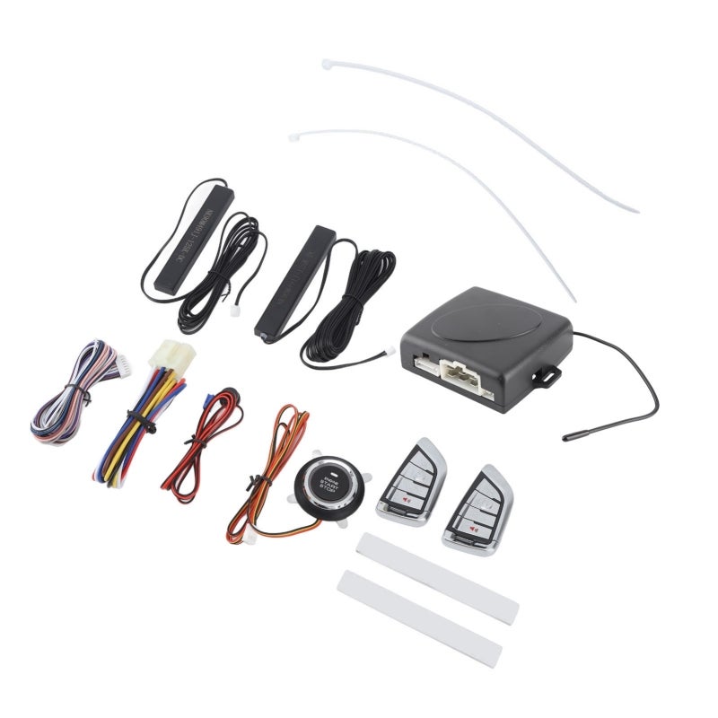 Car Alarm System 12V Fuel Vehicles Improved Security - Intelligent One Button Start Kit Anti Breaking Keyless Entry System for Vehicle Theft Prevention - Image 3