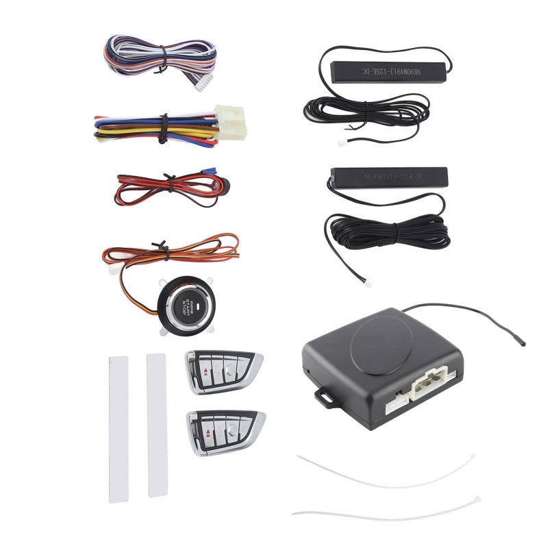 Car Alarm System 12V Fuel Vehicles Improved Security - Intelligent One Button Start Kit Anti Breaking Keyless Entry System for Vehicle Theft Prevention - Image 5