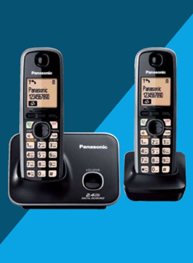 Panasonic KX-TG3712BX Advanced Cordless Phone 2 Handset With Caller ID Speaker And Big Display - Image 2