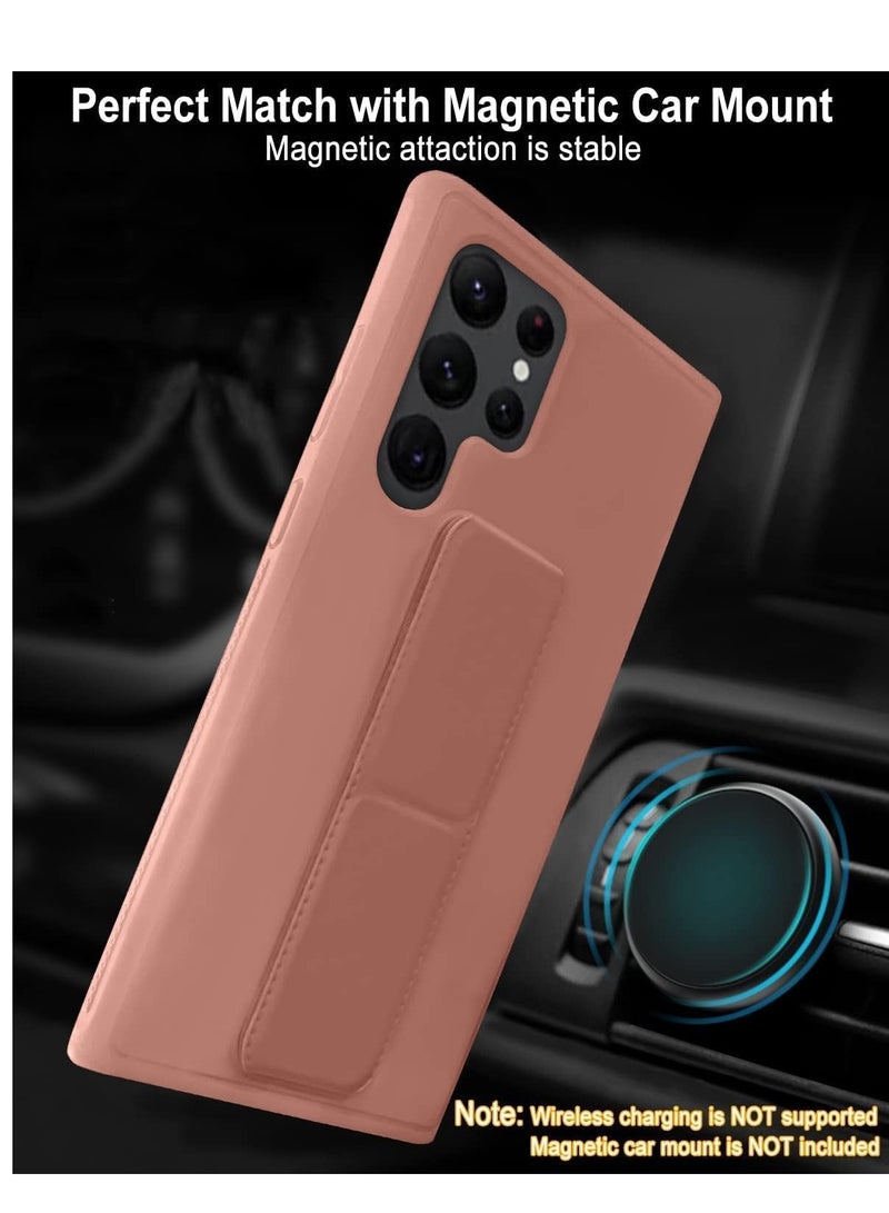 ELTRAZONE Samsung Galaxy S24 Ultra Case Cover Magnetic Car Mount Kickstand & Holder, Premium Silicone Vertical & Horizontal Hand Strap and Grip with Multi Stand for Samsung Galaxy S24 Ultra - Image 2