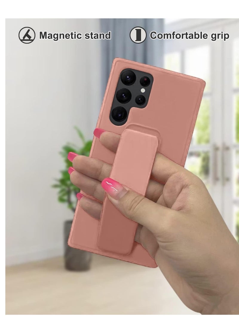 ELTRAZONE Samsung Galaxy S24 Ultra Case Cover Magnetic Car Mount Kickstand & Holder, Premium Silicone Vertical & Horizontal Hand Strap and Grip with Multi Stand for Samsung Galaxy S24 Ultra - Image 5