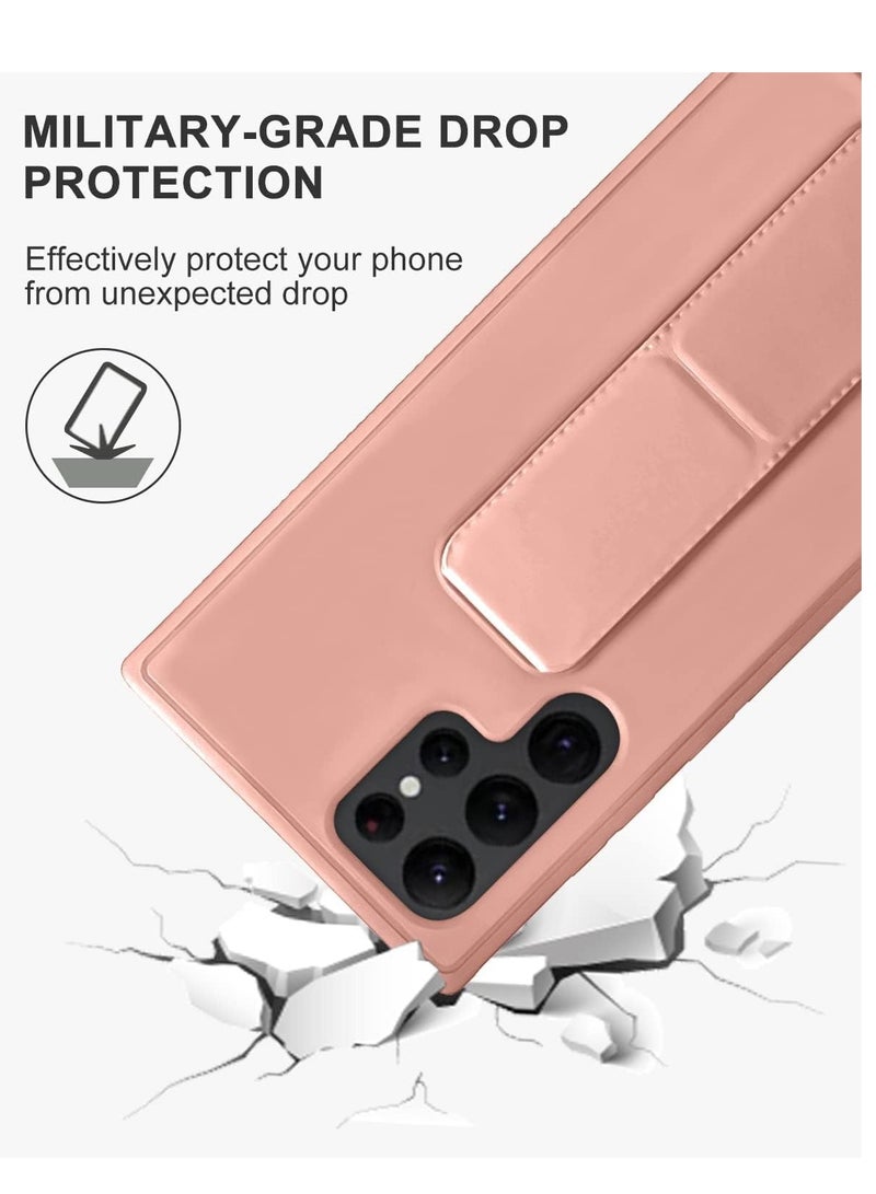 ELTRAZONE Samsung Galaxy S24 Ultra Case Cover Magnetic Car Mount Kickstand & Holder, Premium Silicone Vertical & Horizontal Hand Strap and Grip with Multi Stand for Samsung Galaxy S24 Ultra - Image 3