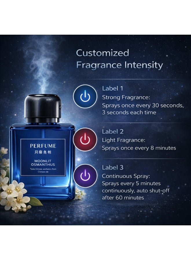 Rechargeable Smart Perfume 500ML, Portable Ultrasonic Essential Oil Diffuser, Glass Design, Touch Control, Wireless Home Fragrance Machine for Car, Office, Home - Image 2