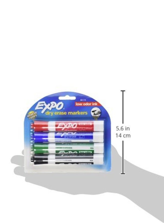 Expo Low-Odor Dry Erase Markers, Chisel Tip, Assorted Colors, 4-Count - Image 3