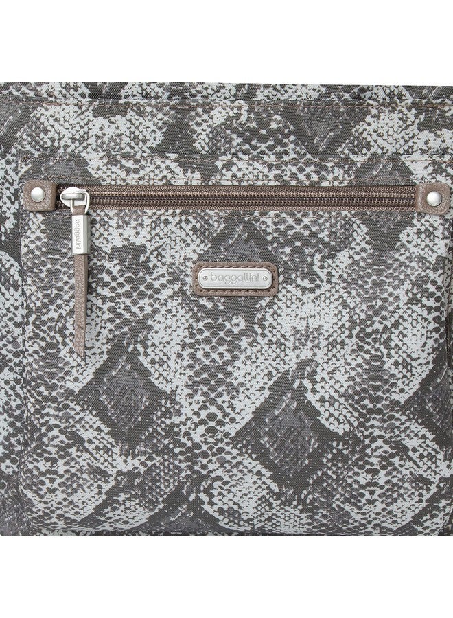 Baggallini womens go bagg with RFID phone wristlet, Tan Python, One Size US - Image 3