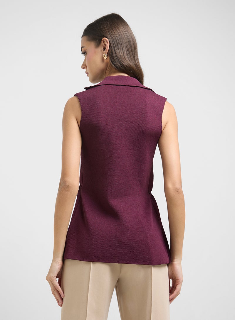 ELLA Sleeveless Vest Top  - Image 2