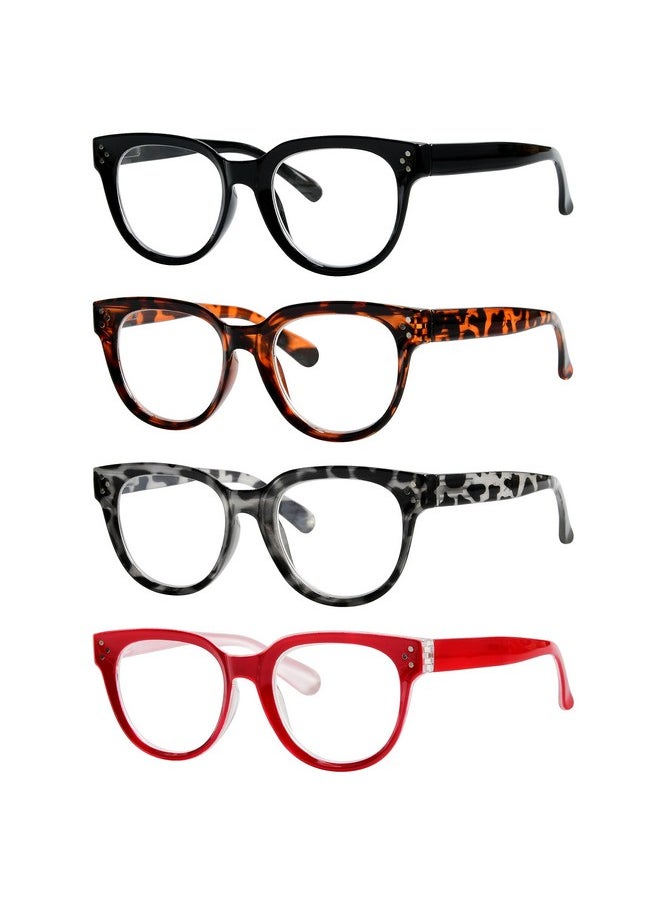 Eyekepper - 4Packing Thick Sturdy Reading Glasses Women Stylish Readers - Image 1